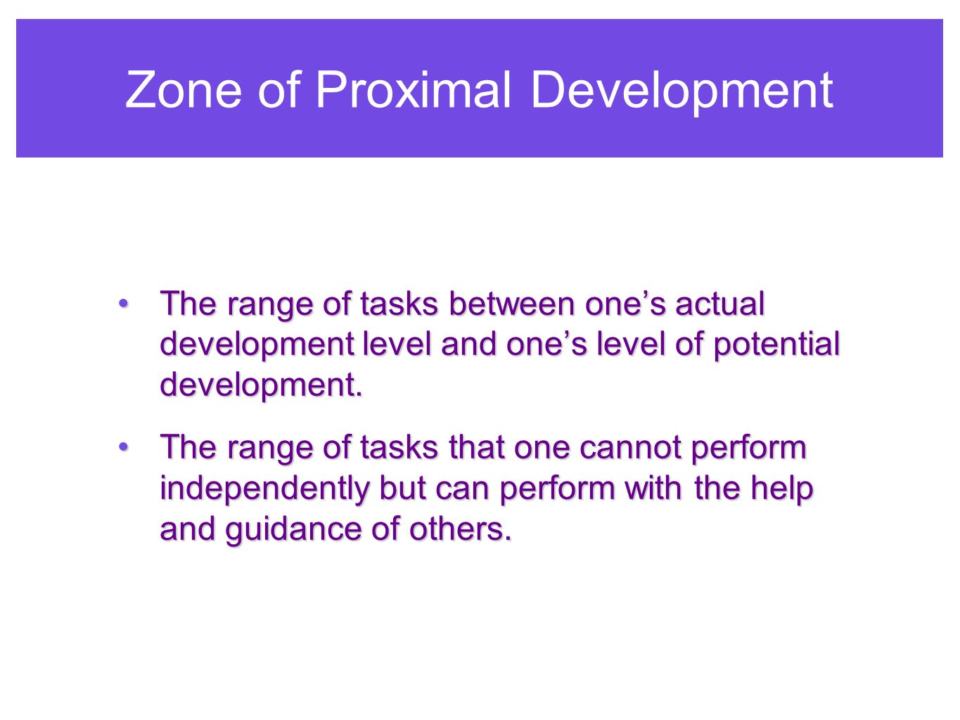 Zone of proximal development ppt outlet